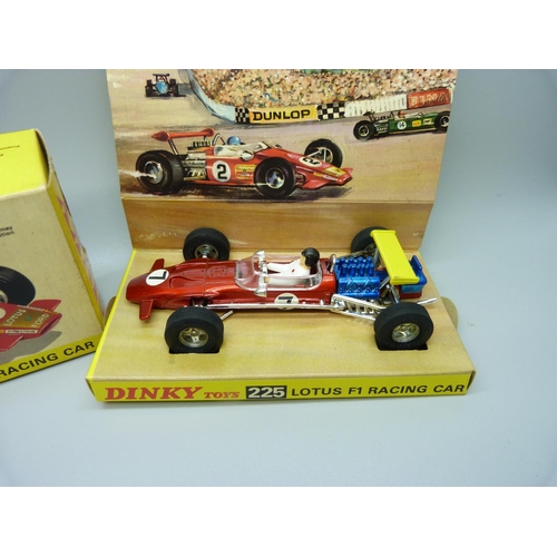 841 - A Dinky Toys 225 Lotus F1 Racing Car, boxed, (old shop stock)