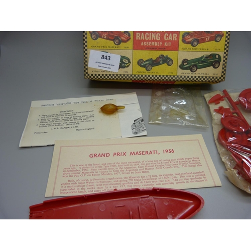 843 - A Merit Racing Car Assembly Kit, 1956 g.P. Maserati, boxed, lacking transfers