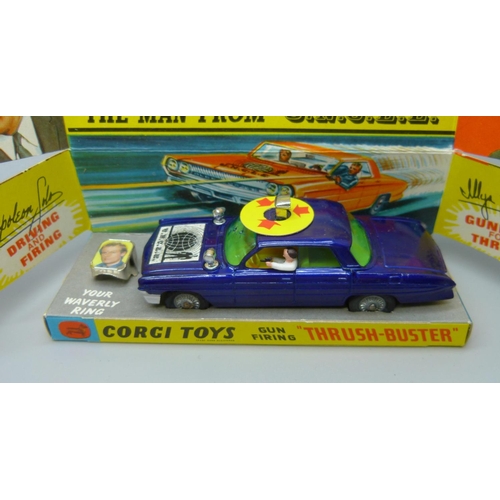 847 - A Corgi Toys 497 The Man From U.N.C.L.E. Gun Firing 'Thrush-Buster', boxed, (old shop stock)