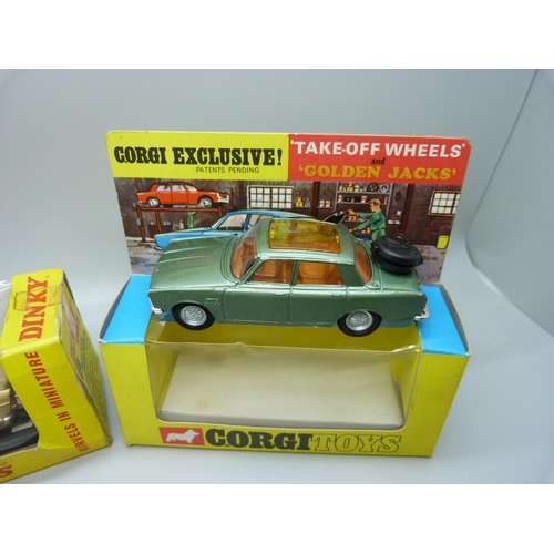 856 - A Dinky Toys 127 Rolls-Royce Silver Cloud Mark III and a Corgi Exclusive 275 Rover 2000 TC 'Take-Off... 