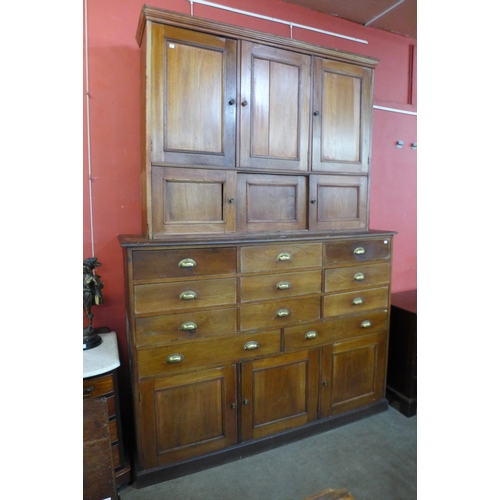 145 - A large Victorian mahogany estate cupboard, 257cms h, 183cms w, 51cms d