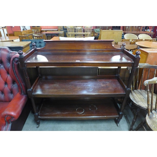 151 - A Victorian mahogany three tier dumb waiter