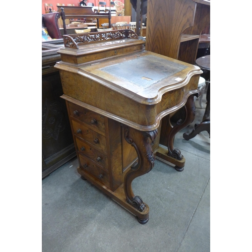 206 - A Victorian walnut Davenport