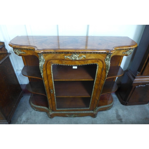 24 - A Victorian style walnut and ormolu mounted credenza