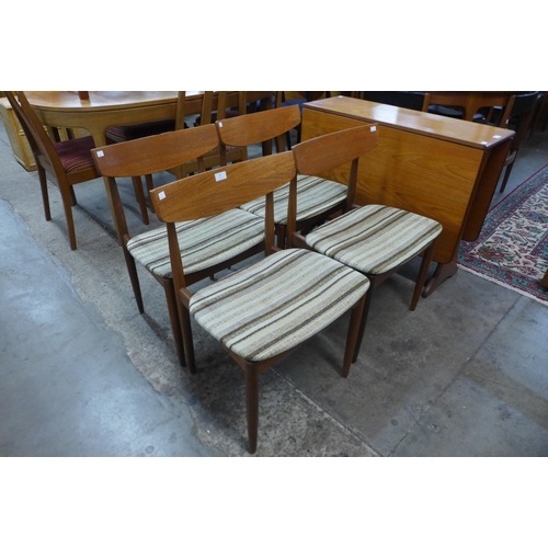 53 - A set of four G-Plan Danish Design teak dining chairs, designed by Ib Kofod Larsen