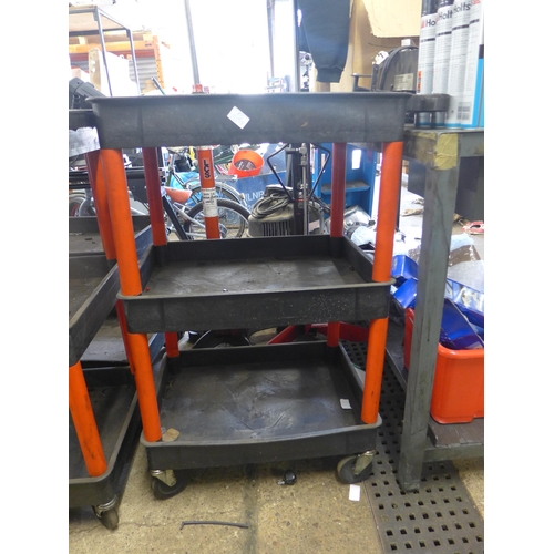 2098 - 3 triple level workshop trolleys. This lot is subject to VAT*