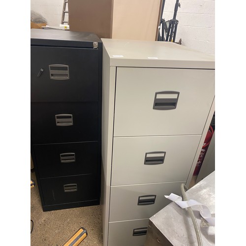 2234 - Two x four drawer metal filing cabinets - both with keys