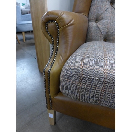 1356 - A Kew Harris Tweed armchair
