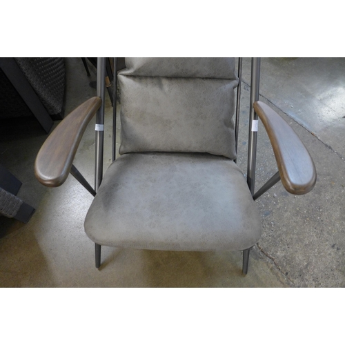 1378 - An Ely grey leather chair