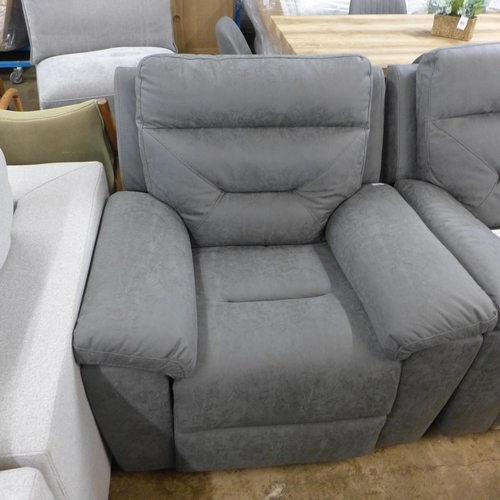 1403 - Kuka Grey Fabric Recliner With Power Recline, original RRP £499.99 + VAT (4150-25) * This lot is sub... 