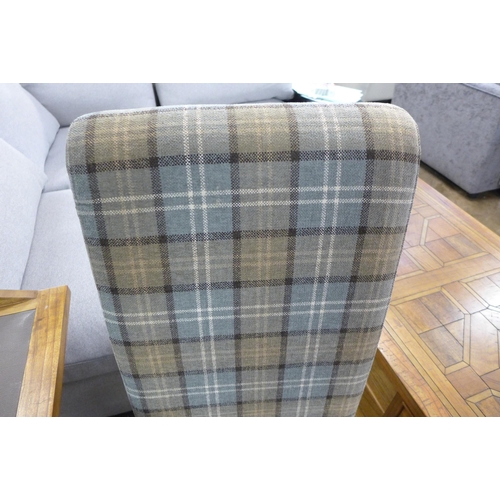 1439 - A tartan upholstered side chair