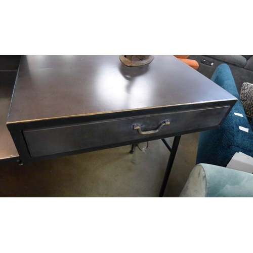 1302 - An industrial style dressing table/desk with built in mirror