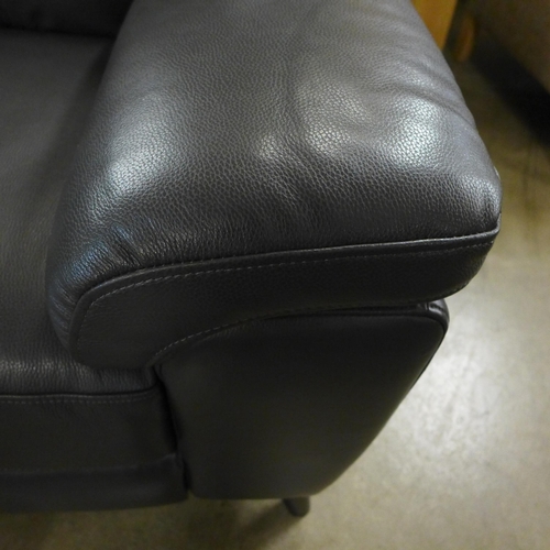 1329 - A Grace grey leather 2.5 seater power reclining sofa  * This lot is subject to VAT