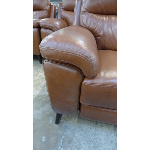 1405 - Grace Brwn Leather 2 Str Recliner , Original RRP £833.33 + vat (4149-5)  * This lot is subject to va... 