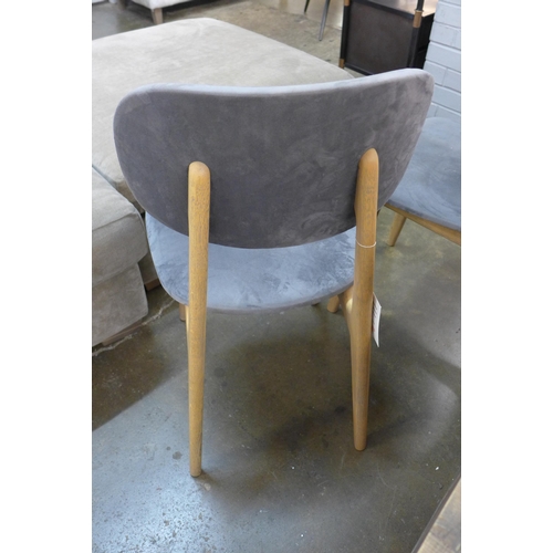 1416 - A pair of Bari velvet side chairs