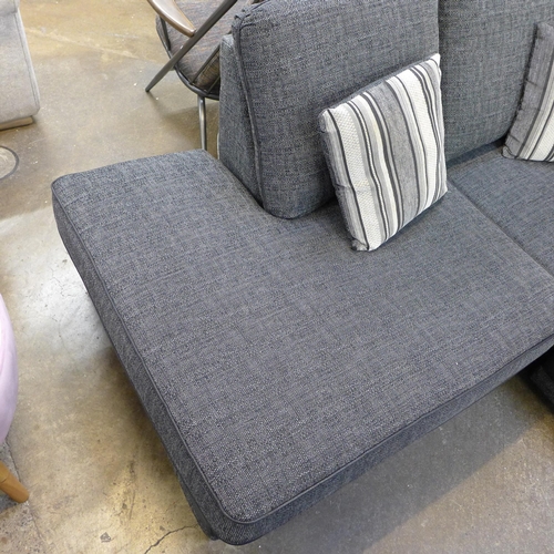 1430 - A Hallie slate upholstered LHF corner sofa * this lot is subject to VAT
