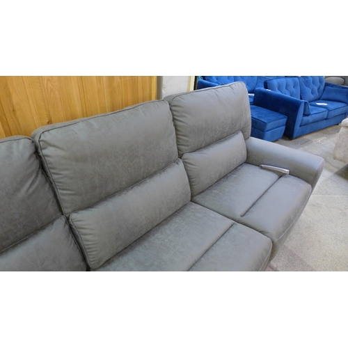 1464 - A Gilman Creek Paisley fabric power reclining four seater movie sofa  * This lot is subject to VAT
