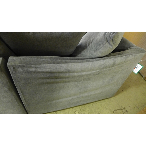 1504 - A grey and patterned corner sofa - damaged frame