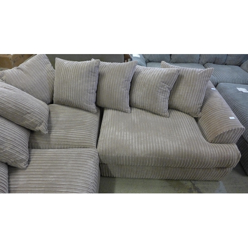 1507 - A mink jumbo cord mini corner sofa