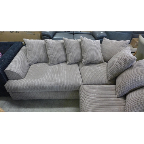 1507 - A mink jumbo cord mini corner sofa