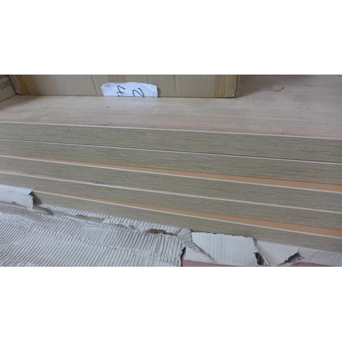 1522 - A quantity of wood effect table tops and bases