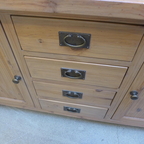 1596 - A rustic timber large sideboard