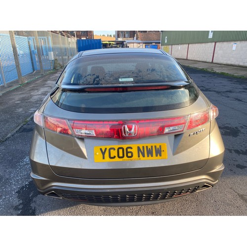 2252 - 2006/06 Honda Civic 1.8i VTEC SE 5 door hatchback car, Reg No. YC06 NWW, 46,477 recorded miles. To b... 