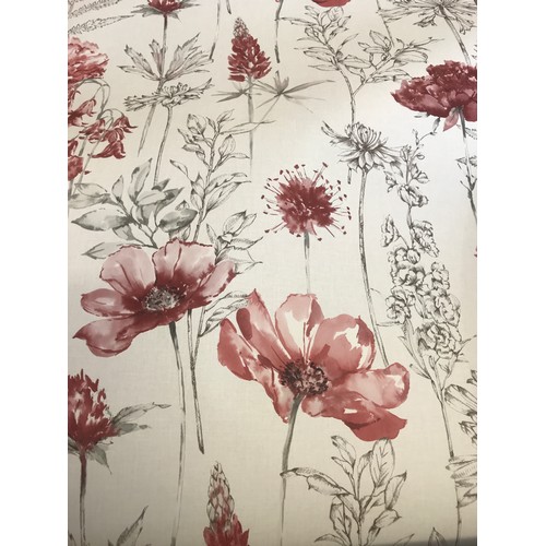 2091 - 10 sealed rolls of Graham & Brown fresco red-grey floral sketch wallpaper and 3 rolls of Graham & Br... 