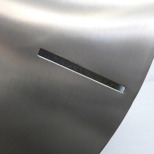 1327 - A brushed steel minimalist clock