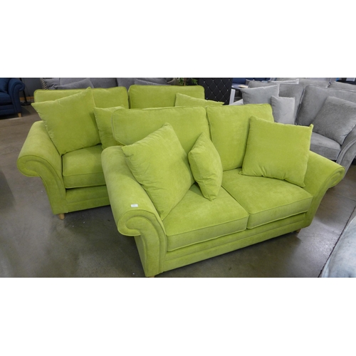 1340 - A pair of Mosta Gracelands zest upholstered sofas (3 + 2) - This lot is subject VAT*