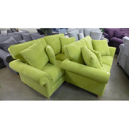 1340 - A pair of Mosta Gracelands zest upholstered sofas (3 + 2) - This lot is subject VAT*