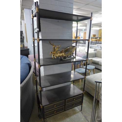 1355 - A large industrial style shelving unit