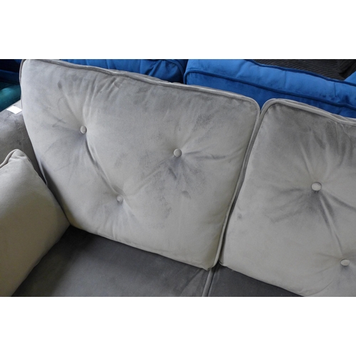 1367 - A grey velvet Hoxton two seater sofa