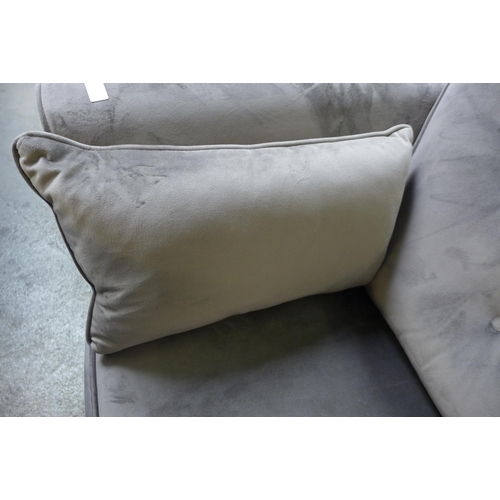 1367 - A grey velvet Hoxton two seater sofa