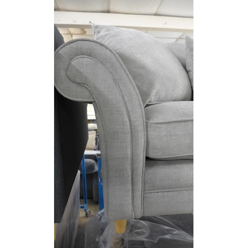 1368 - A pair of Mosta monolith grey upholstered sofas (3 + 2) - This lot is subject to VAT*