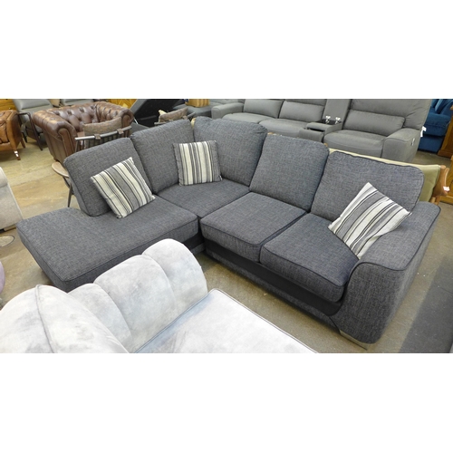 1377 - A Hallie slate upholstered LHF corner sofa * this lot is subject to VAT