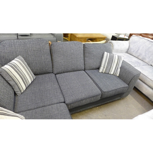 1377 - A Hallie slate upholstered LHF corner sofa * this lot is subject to VAT