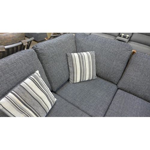 1377 - A Hallie slate upholstered LHF corner sofa * this lot is subject to VAT