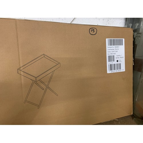 2205 - Boxed, unused Telford tray table in light oak