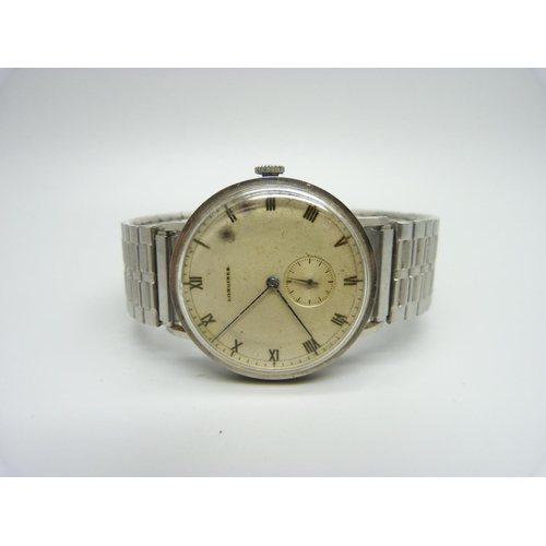 1061 - A Longines wristwatch, 6315265, circa 1940's, 34mm case