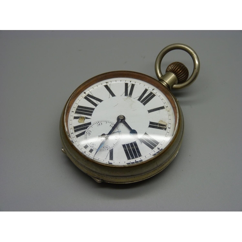 1194 - A Goliath pocket watch, dial a/f