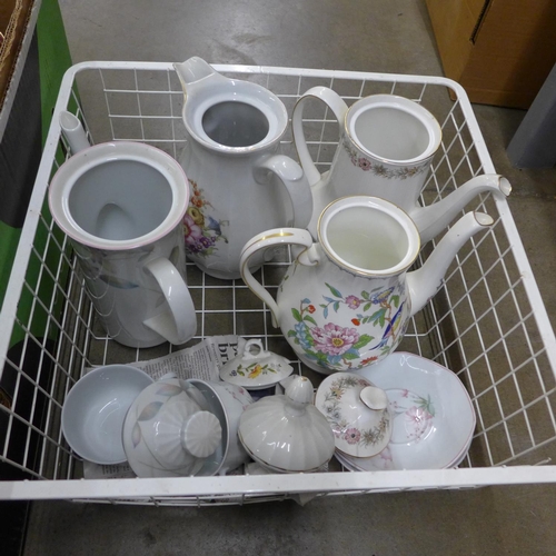 1241 - A collection of assorted china including Wedgwood Jasperware and Aynsley, two boxes **PLEASE NOTE TH... 