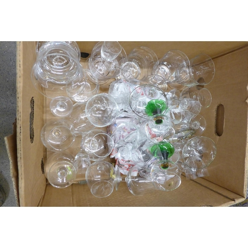 1251 - Two boxes of mixed crystal and glass **PLEASE NOTE THIS LOT IS NOT ELIGIBLE FOR POSTING AND PACKING*... 