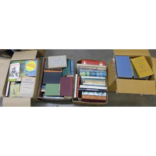 1268 - Four boxes of mid 20th Century books **PLEASE NOTE THIS LOT IS NOT ELIGIBLE FOR POSTING AND PACKING*... 