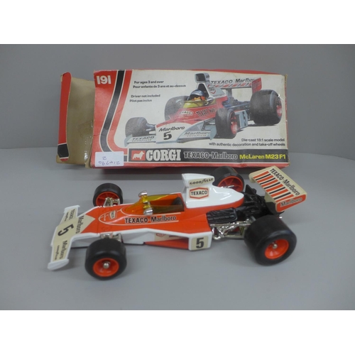 622 - A Corgi 191 Texaco-Marlboro McLaren M23 F1, box a/f