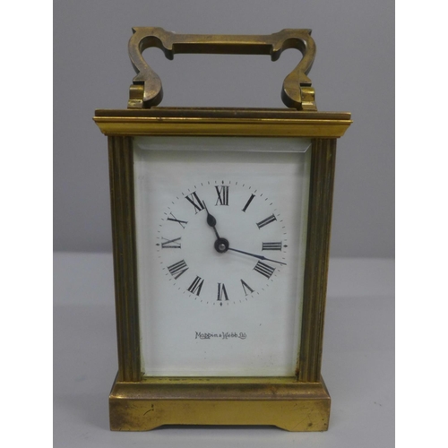 625 - A Mappin & Webb carriage clock