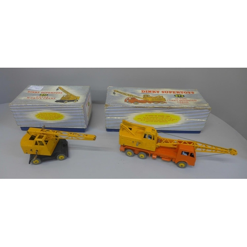 660 - A Dinky Supertoys 972 20-ton lorry mounted crane and a 971 Coles Mobile Crane, both boxed