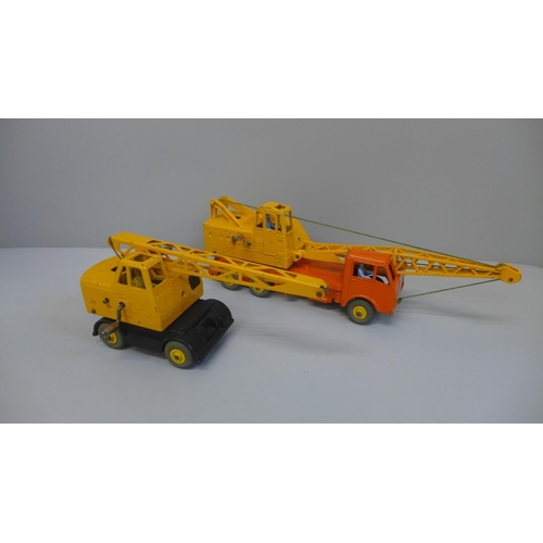 660 - A Dinky Supertoys 972 20-ton lorry mounted crane and a 971 Coles Mobile Crane, both boxed