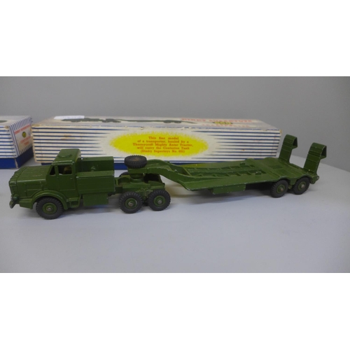 661 - A Dinky Supertoys 651 Centurion Tank and 660 Tank Transporter, boxed