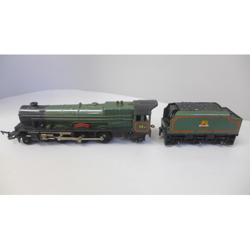 664 - Two 00 gauge locomotives, Tri-ang 46201 BR Princess Elizabeth and Mainline 75001 Br Green